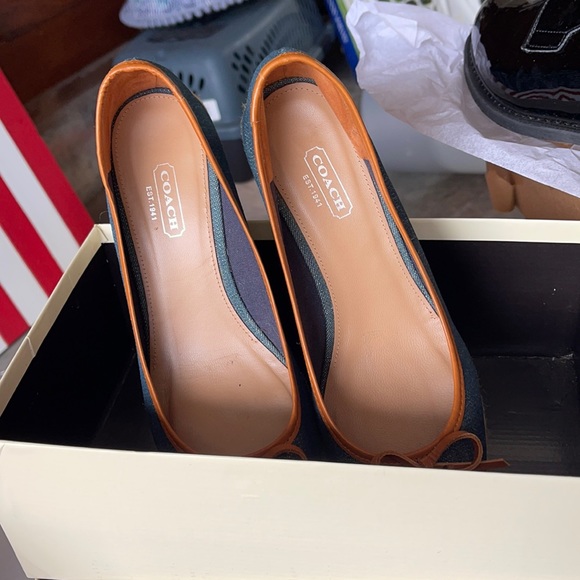 Coach Ireena denim wedges - Picture 1 of 3
